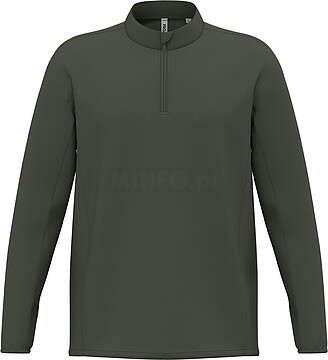 T-shirt outdoor 1/2 fecho de manga comprida unissexo PA4049