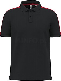 PA4057 Polo teamwear bicolor unissexo tam: XL cor: Black/ Sp...