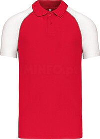K226 Polo baseball > polo de homem bicolor tam: M cor: Re...