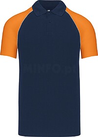 K226 Polo baseball > polo de homem bicolor tam: XL cor: N...