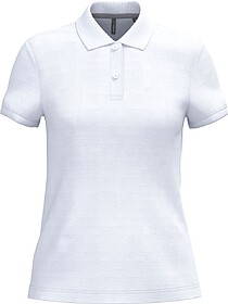 K242 Polo de senhora manga curta tam: XXL cor: White : Karib...