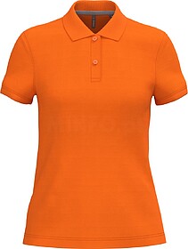 K242C Polo de senhora manga curta tam: L cor: Orange : Karib...