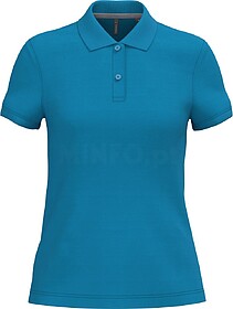 K242C Polo de senhora manga curta tam: S cor: Tropical Blue ...