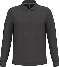K243C Polo de manga comprida tam: M cor: Dark Grey : Kariban...