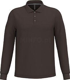 K243C Polo de manga comprida tam: M cor: Chocolate : Kariban...
