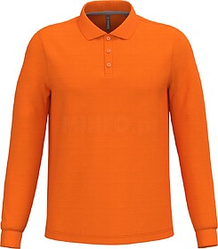 K243C Polo de manga comprida tam: 3XL cor: Orange : Kariban ...