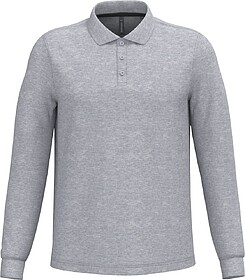 K243C Polo de manga comprida tam: S cor: Oxford Grey : Karib...