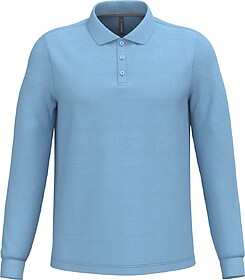 K243C Polo de manga comprida tam: L cor: Sky Blue : Kariban ...