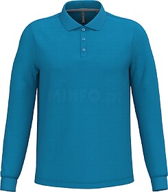 K243C Polo de manga comprida tam: 3XL cor: Tropical Blue : K...