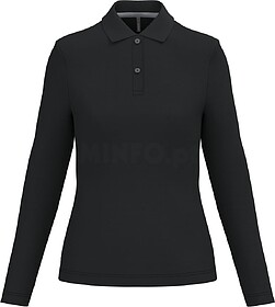 K244C Polo de senhora manga comprida tam: M cor: Black : Kar...