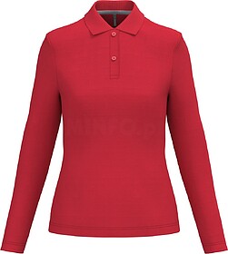 K244C Polo de senhora manga comprida tam: XL cor: Red : Kari...