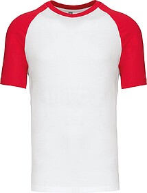 K330 Baseball > t-shirt de homem bicolor tam: L cor: Whit...