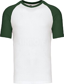 K330 Baseball > t-shirt de homem bicolor tam: L cor: Whit...
