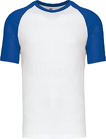 K330 Baseball > t-shirt de homem bicolor tam: L cor: Whit...