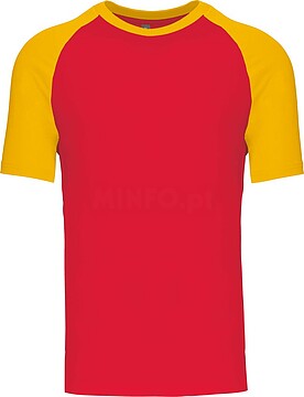 Baseball > t-shirt de homem bicolor K330