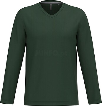 T-shirt manga comprida e decote V K358