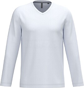 K358 T-shirt manga comprida e decote V tam: 4XL cor: White :...