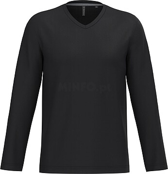 T-shirt manga comprida e decote V K358
