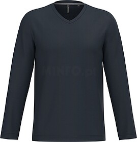 K358C T-shirt manga comprida e decote V tam: M cor: Navy : K...