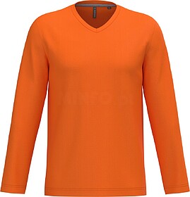 K358C T-shirt manga comprida e decote V tam: 3XL cor: Orange...