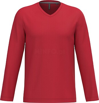 T-shirt manga comprida e decote V K358