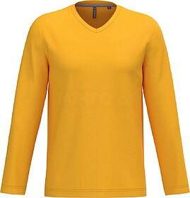 K358C T-shirt manga comprida e decote V tam: 3XL cor: Yellow...
