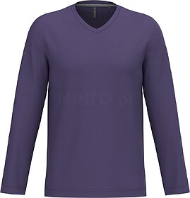 K358C T-shirt manga comprida e decote V tam: XXL cor: Purple...