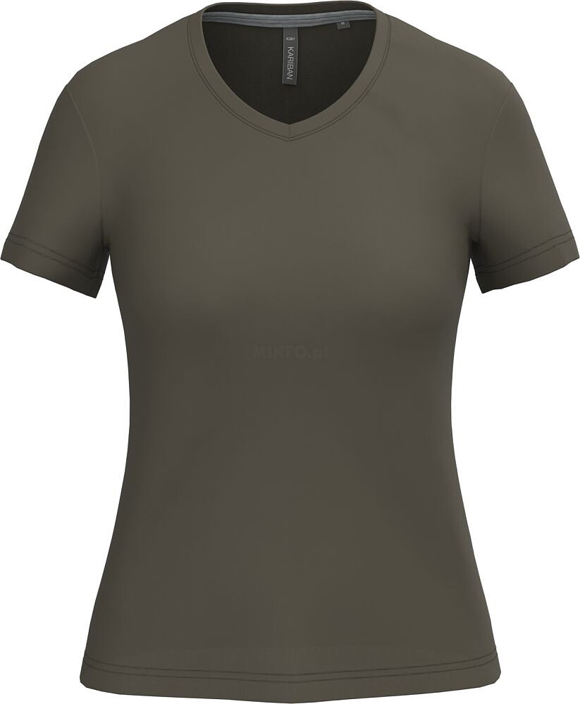 T-shirt de senhora de manga curta e decote V K381