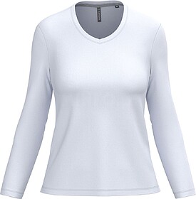 K382 T-shirt de manga comprida decote V senhora tam: XXL cor...