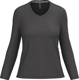 K382C T-shirt de manga comprida decote V senhora tam: XXL co...