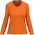 T-shirt de manga comprida decote V senhora K382 - imagem 1