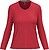T-shirt de manga comprida decote V senhora K382 - imagem 1