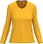 T-shirt de manga comprida decote V senhora K382 - imagem 1