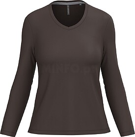 K382C T-shirt de manga comprida decote V senhora tam: L cor:...