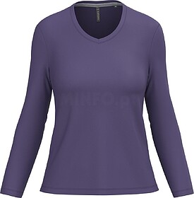 K382C T-shirt de manga comprida decote V senhora tam: 3XL co...