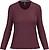 T-shirt de manga comprida decote V senhora K382 - imagem 1