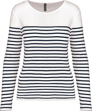 T-shirt de senhora à marinheiro de manga comprida K386