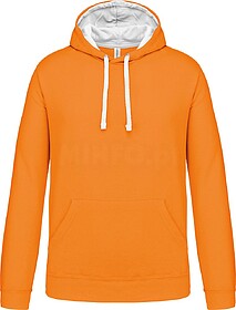 K446 Sweatshirt com capuz em contraste tam: S cor: Orange/ W...