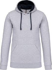 K446 Sweatshirt com capuz em contraste tam: M cor: Oxford Gr...
