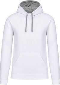 K446 Sweatshirt com capuz em contraste tam: M cor: White/ Fi...