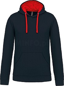 K446 Sweatshirt com capuz em contraste tam: S cor: Navy/ Red...