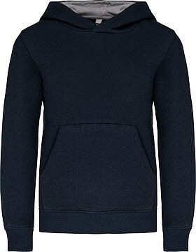Sweatshirt de criança com capuz em contraste K453
