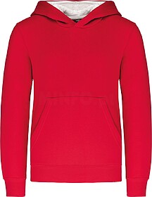 K453 Sweatshirt de criança com capuz em contraste tam: 12/1...