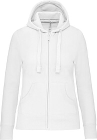K464 Casaco sweatshirt de senhora com capuz tam: S cor: Whit...