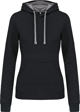 Sweatshirt de senhora com capuz em contraste K465