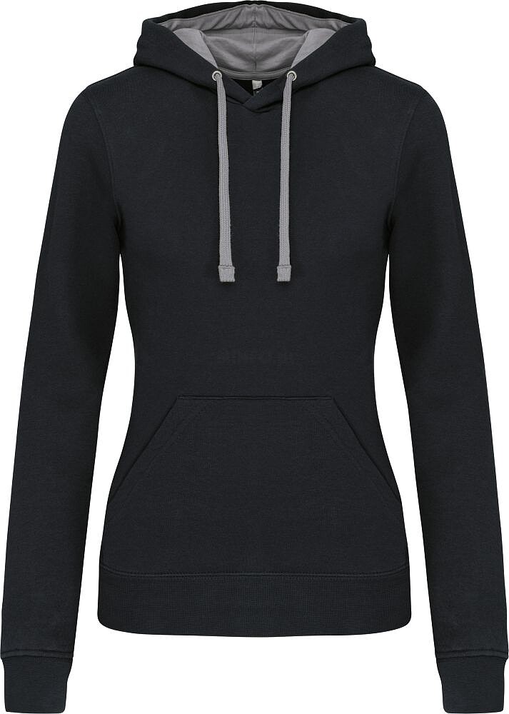 Sweatshirt de senhora com capuz em contraste K465