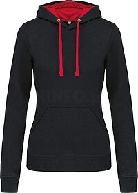 K465 Sweatshirt de senhora com capuz em contraste tam: XS co...