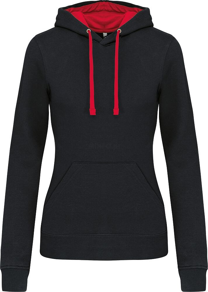 Sweatshirt de senhora com capuz em contraste K465