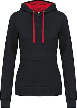 Sweatshirt de senhora com capuz em contraste K465