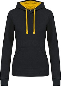 K465 Sweatshirt de senhora com capuz em contraste tam: S cor...